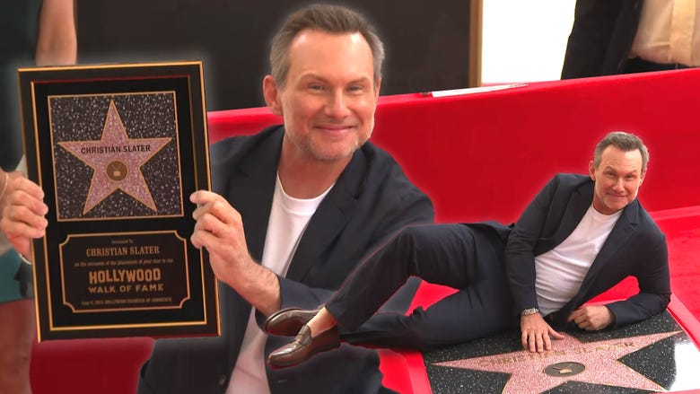 Christian Slater Honored With Star on Hollywood Walk of Fame